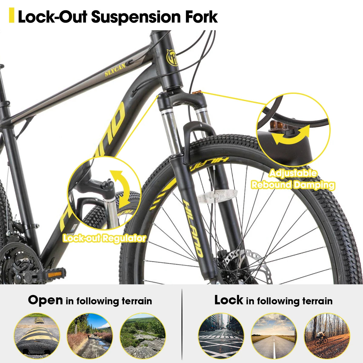 HILAND 27.5” 21-Speed Aluminum MTB