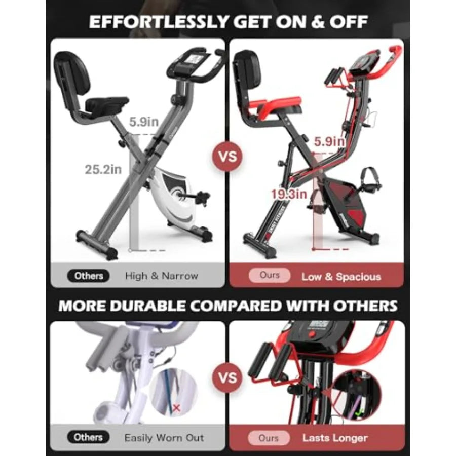 Foldable Upright Magnetic Exercise Bike