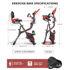 Foldable Upright Magnetic Exercise Bike