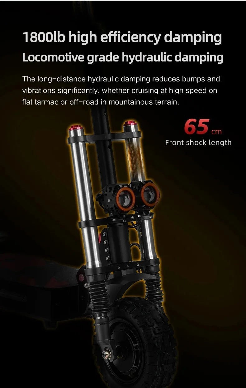 Boyueda S3 EScooters 6000W Dual Motor 60V38ah Hydraulic Oil Brake Electric Scooter Aldult 11 Inch Off-road Vacuum Tire E-Scooter
