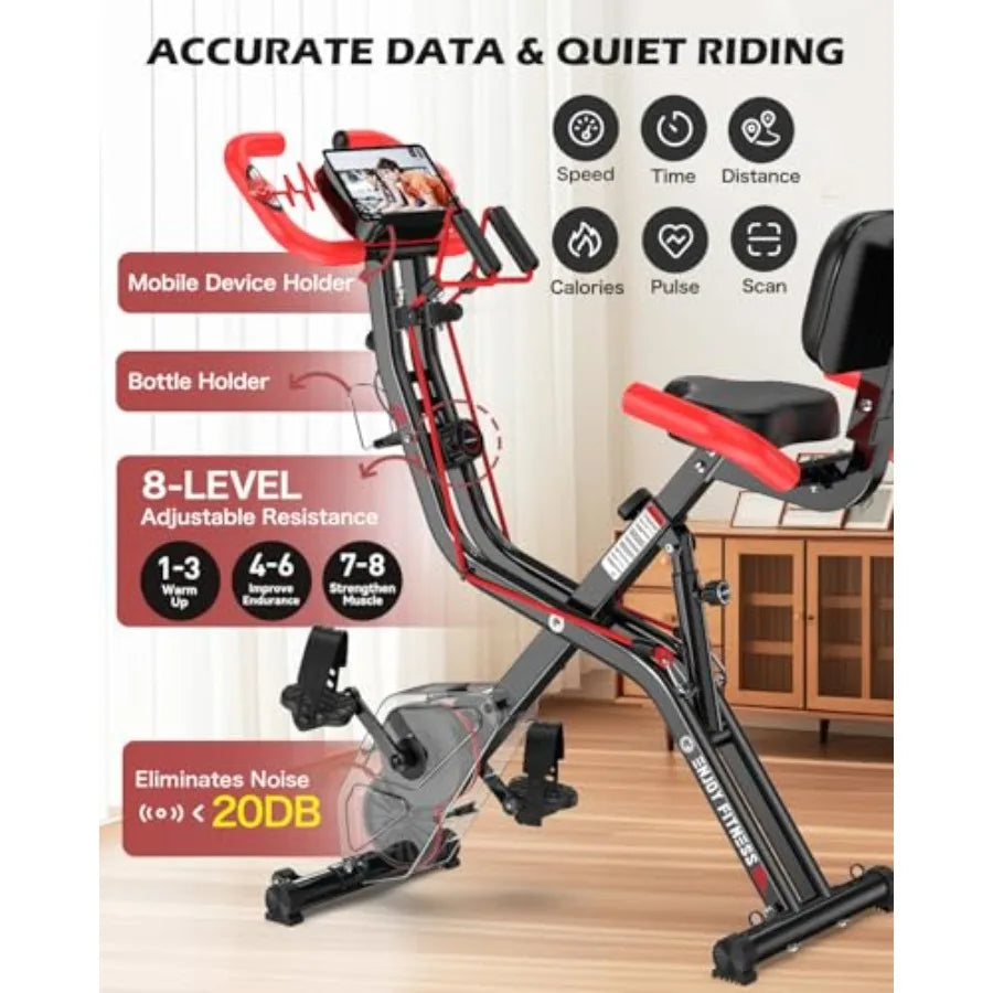 Foldable Upright Magnetic Exercise Bike
