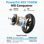 G60 1000W 48V15Ah 20” Fat Tire E-Bike