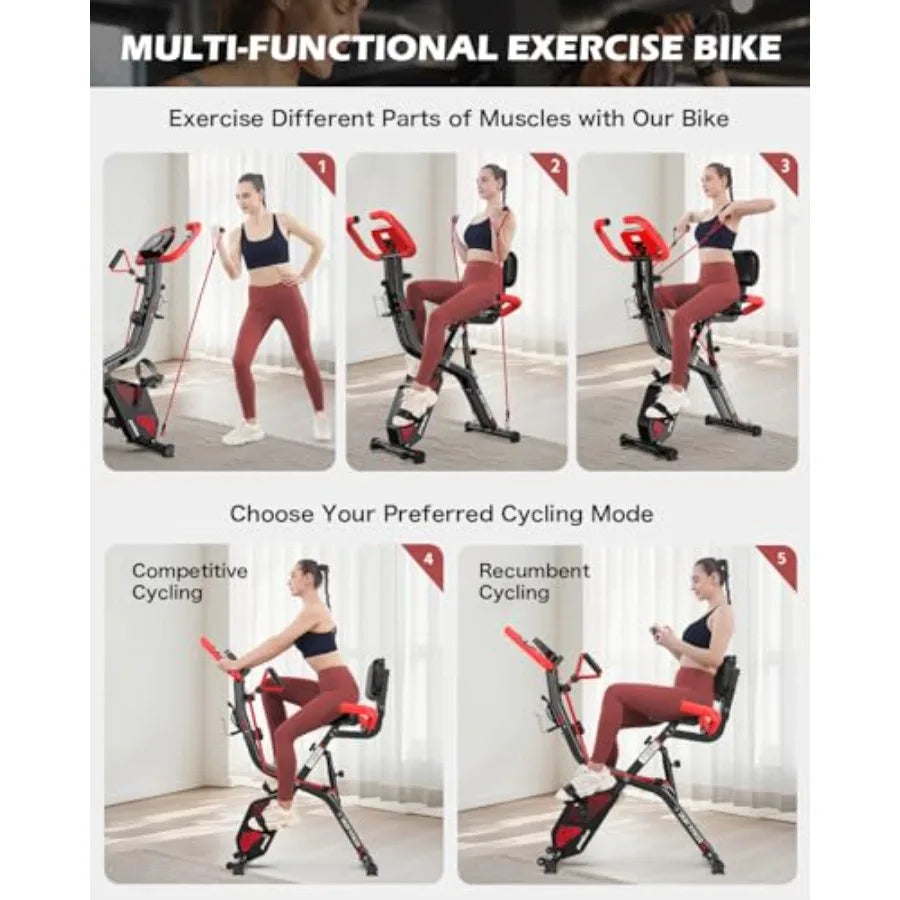 Foldable Upright Magnetic Exercise Bike