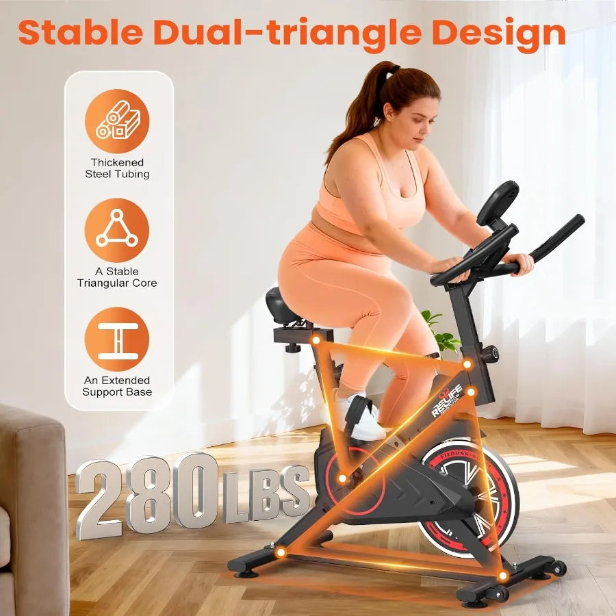 Adjustable Silent Belt Indoor Cycling Bike