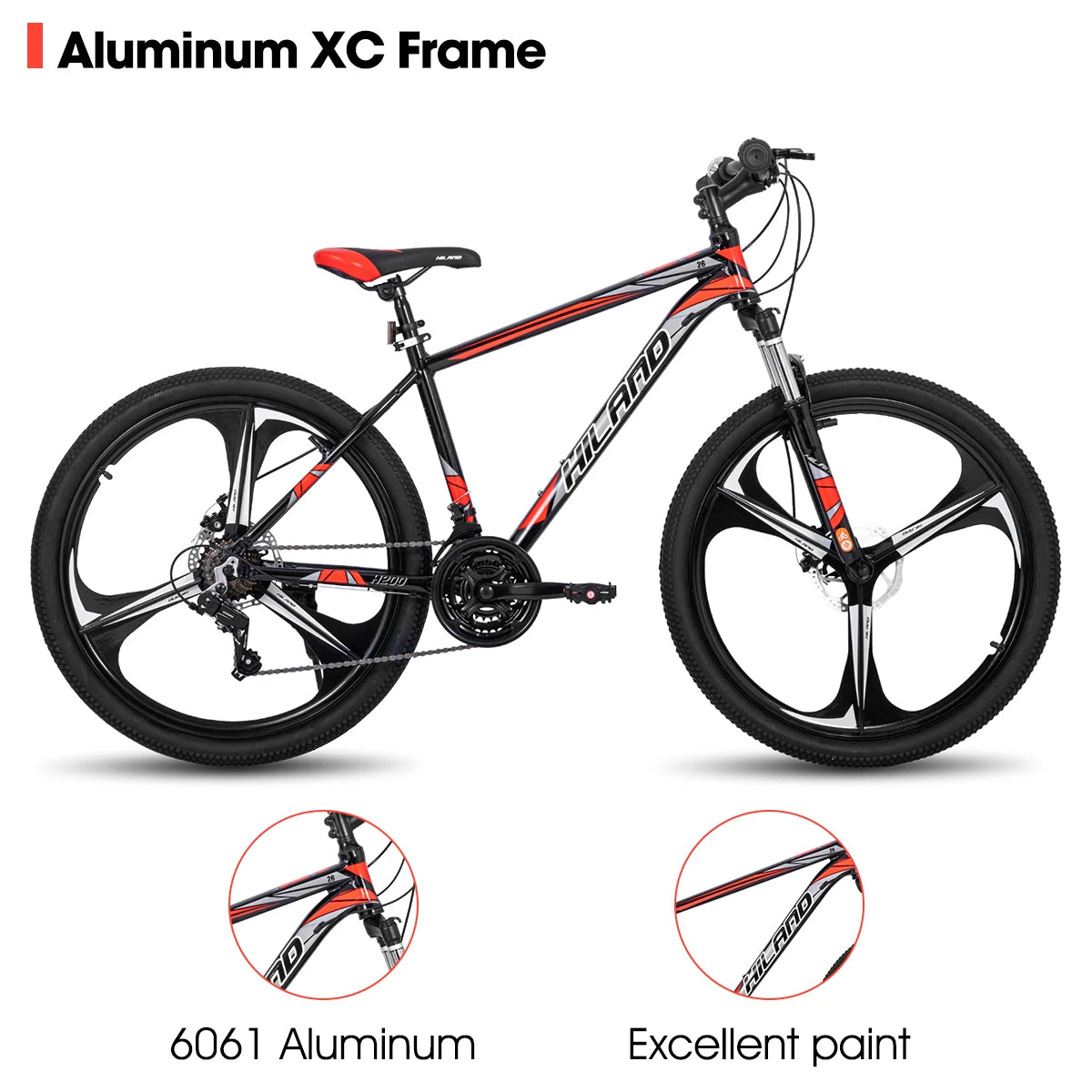 HILAND 26” 21-Speed Aluminum MTB