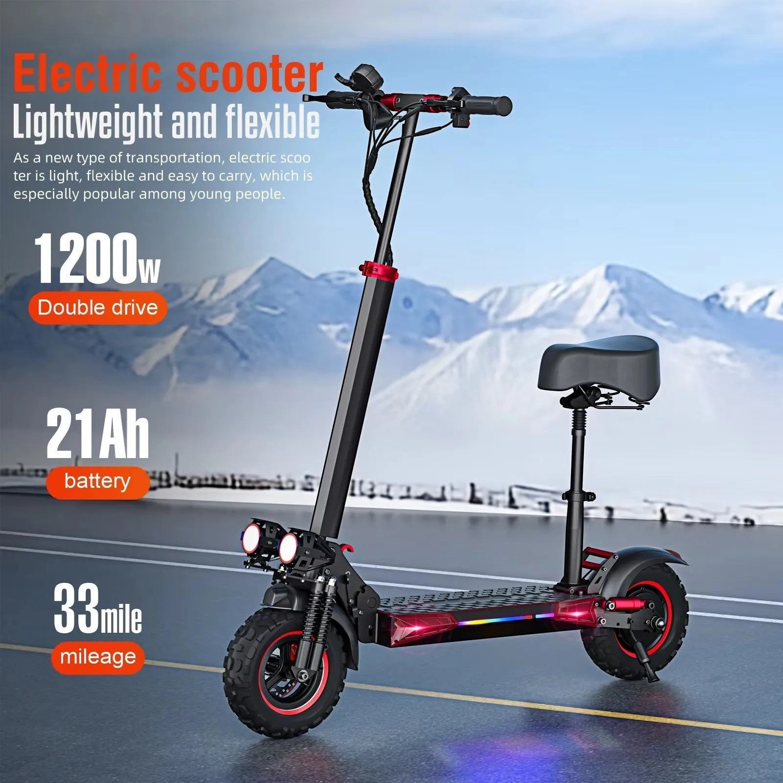 NEW J11pro Dual Motor Adult Dual Shock-Absorbing Electric Scooter Long Endurance Double Rocker Arm Commuter Off-Road E-Scooter