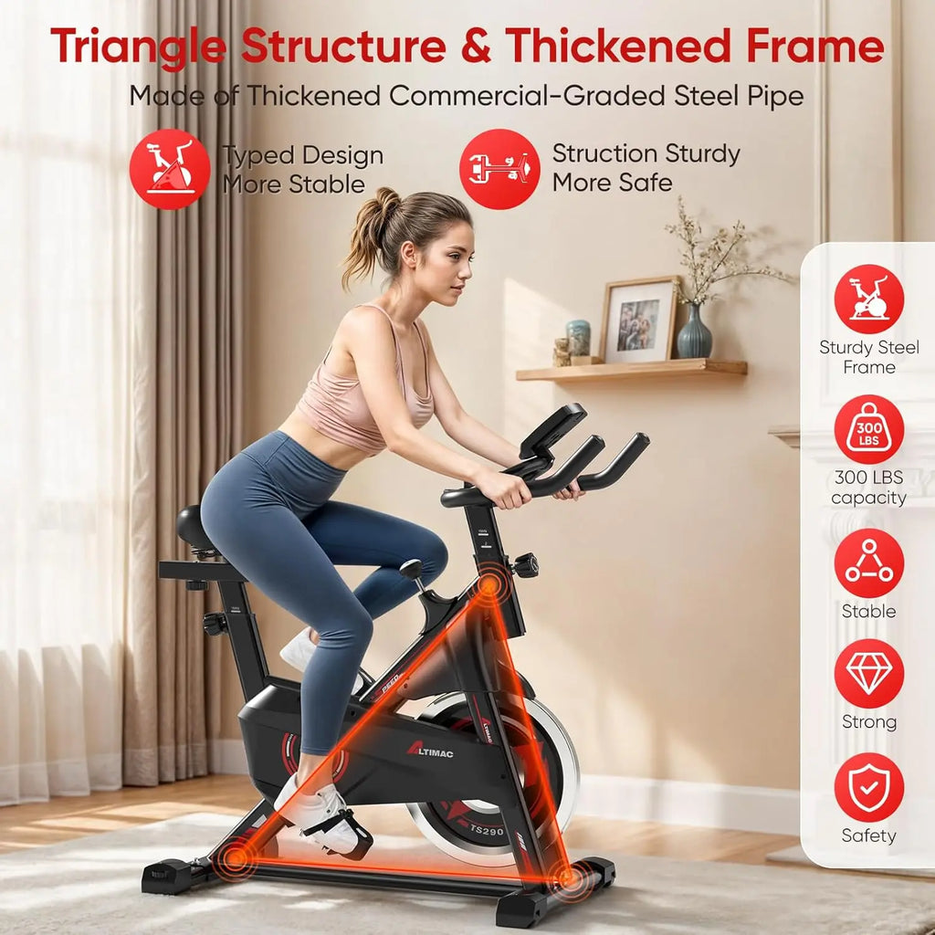 Silent Belt Drive Stationary Bike 300LB