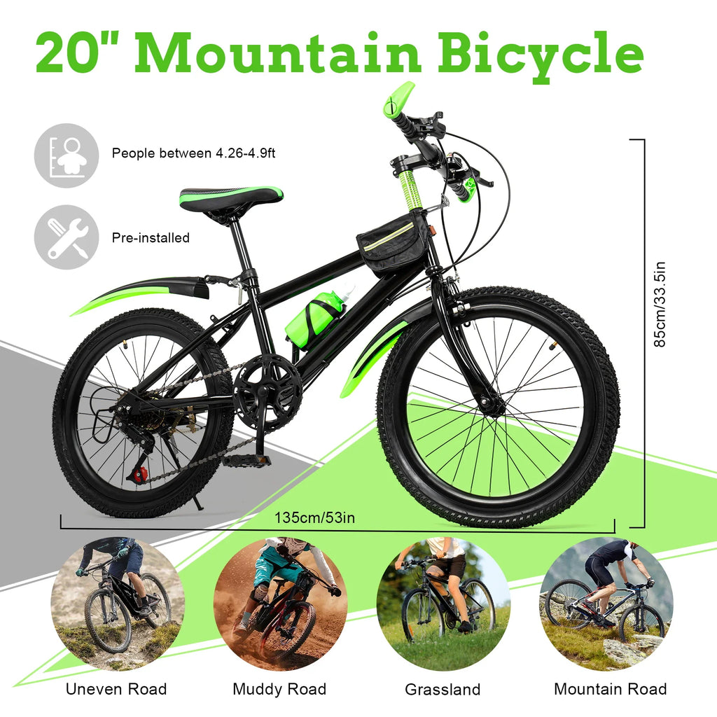 Kids | 20" 7-Speed Adjustable Kids Mountain Bike | From $244.99