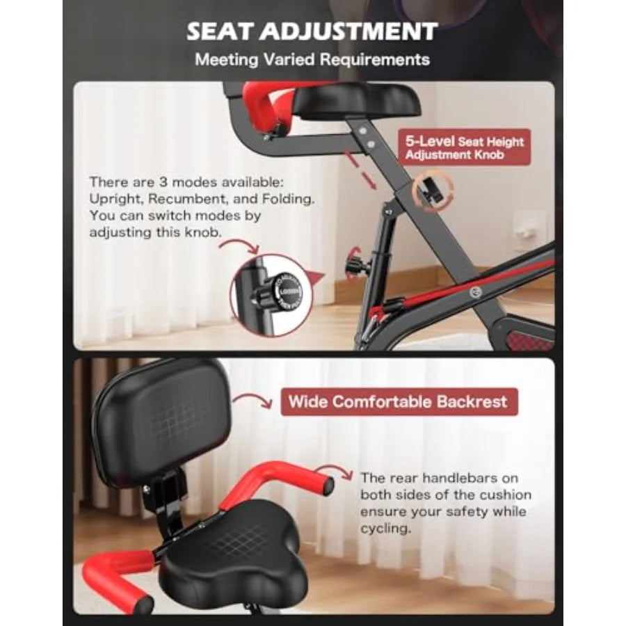 Foldable Upright Magnetic Exercise Bike