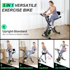 16-Level Magnetic Folding Exercise Bike