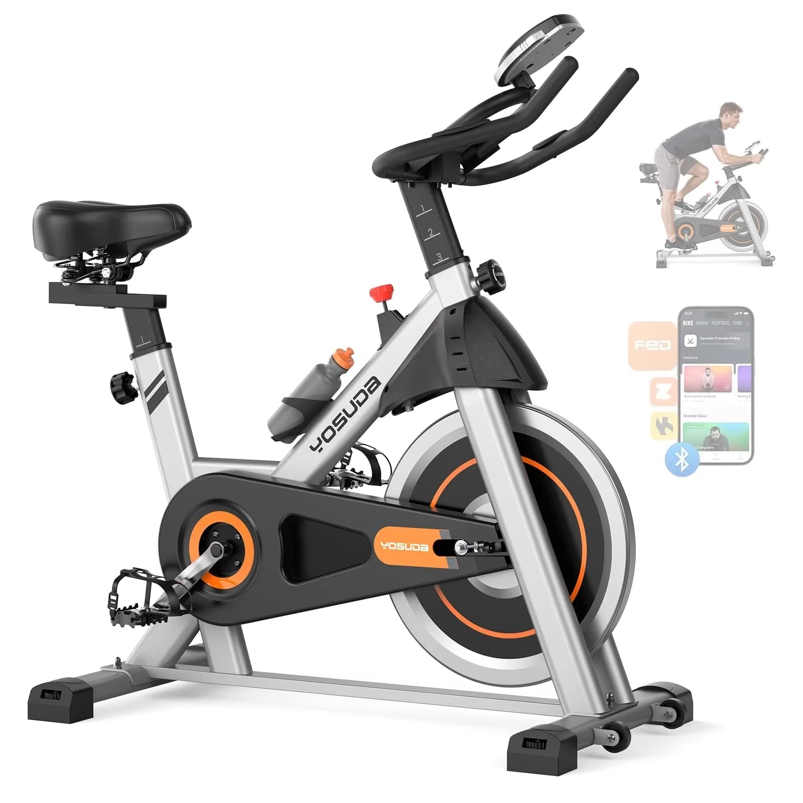 YOSUDA Magnetic Exercise Bike 300LB