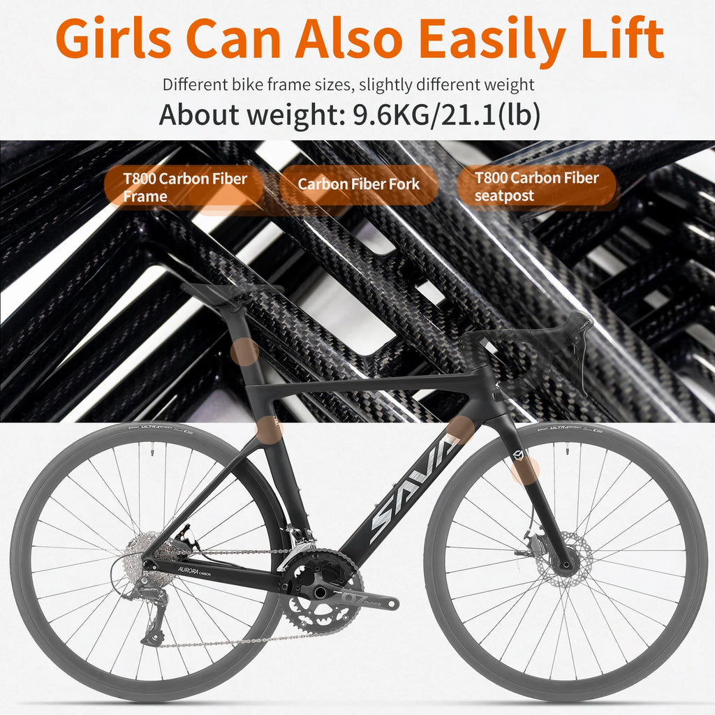 SAVA Carbon 18-Speed Racing Road Bike