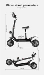 Boyueda S3 EScooters 6000W Dual Motor 60V38ah Hydraulic Oil Brake Electric Scooter Aldult 11 Inch Off-road Vacuum Tire E-Scooter