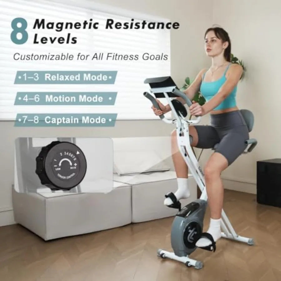 Folding Magnetic Exercise Bike 8-Level