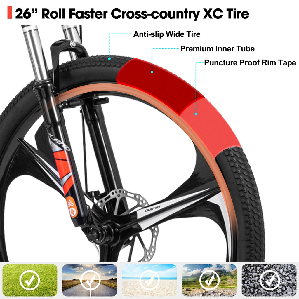 HILAND 26” 21-Speed Aluminum MTB