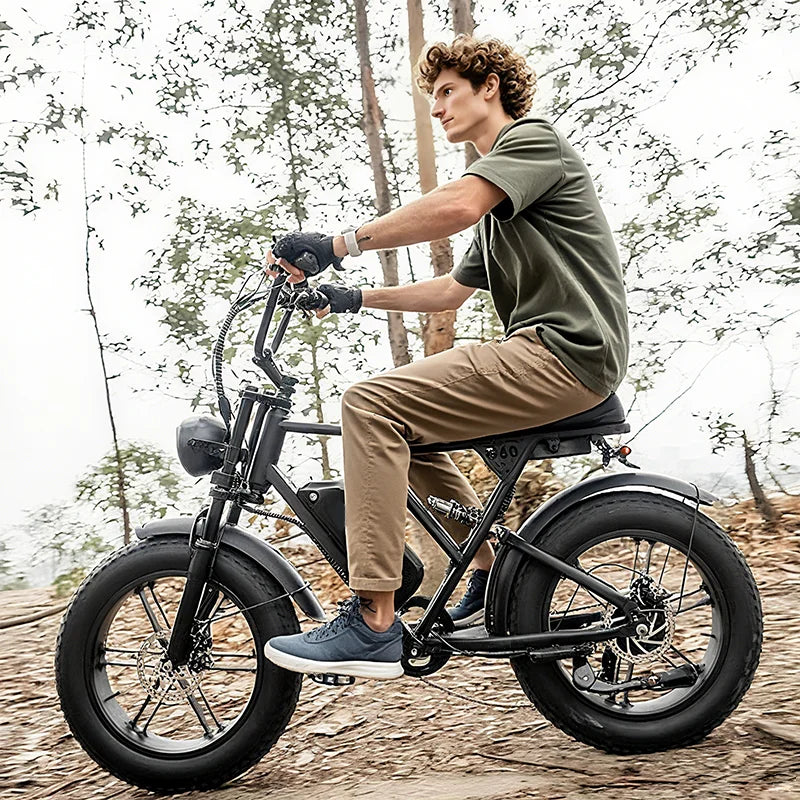 G60 1000W 48V15Ah 20” Fat Tire E-Bike