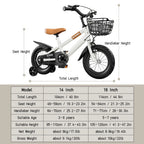 Keenso | 14"/16" Girls Kids Bike with Training Wheels & Basket | From $139.99