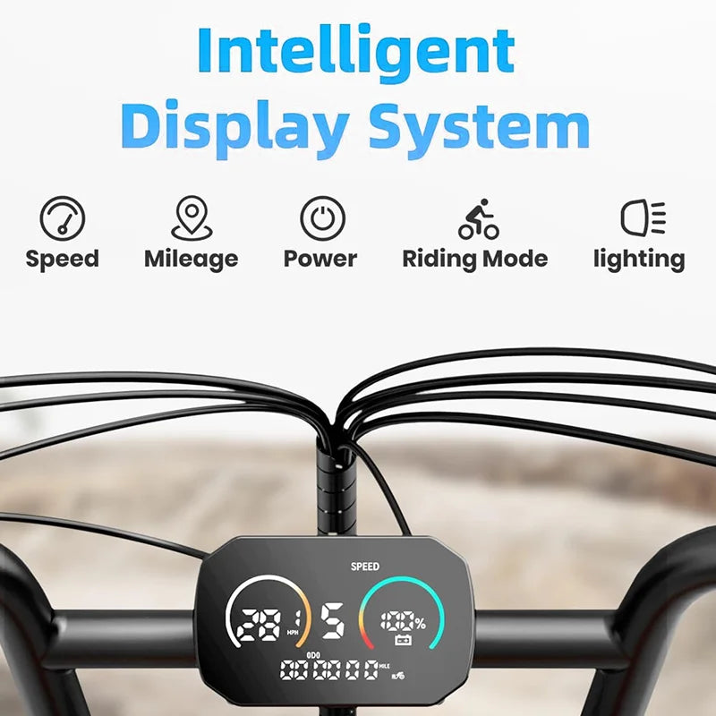 G60 1000W 48V15Ah 20” Fat Tire E-Bike