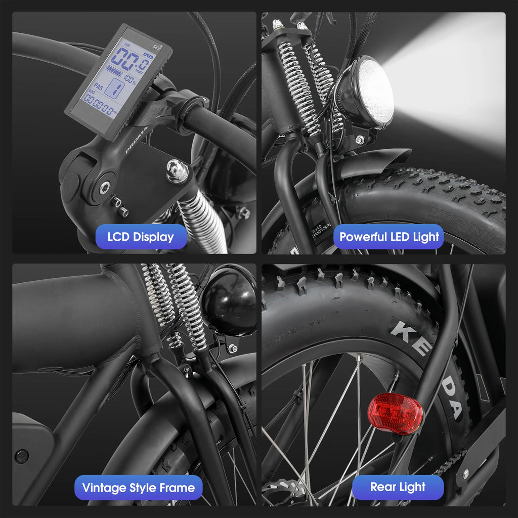 Xtion 48V 37MPH Dual Suspension Fat Tire E-Bike