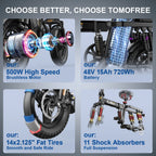 UPlee GS5 750W 48V15Ah Folding E-Bike
