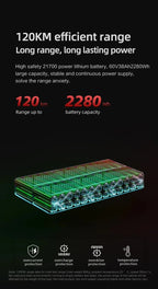 Boyueda S3 EScooters 6000W Dual Motor 60V38ah Hydraulic Oil Brake Electric Scooter Aldult 11 Inch Off-road Vacuum Tire E-Scooter
