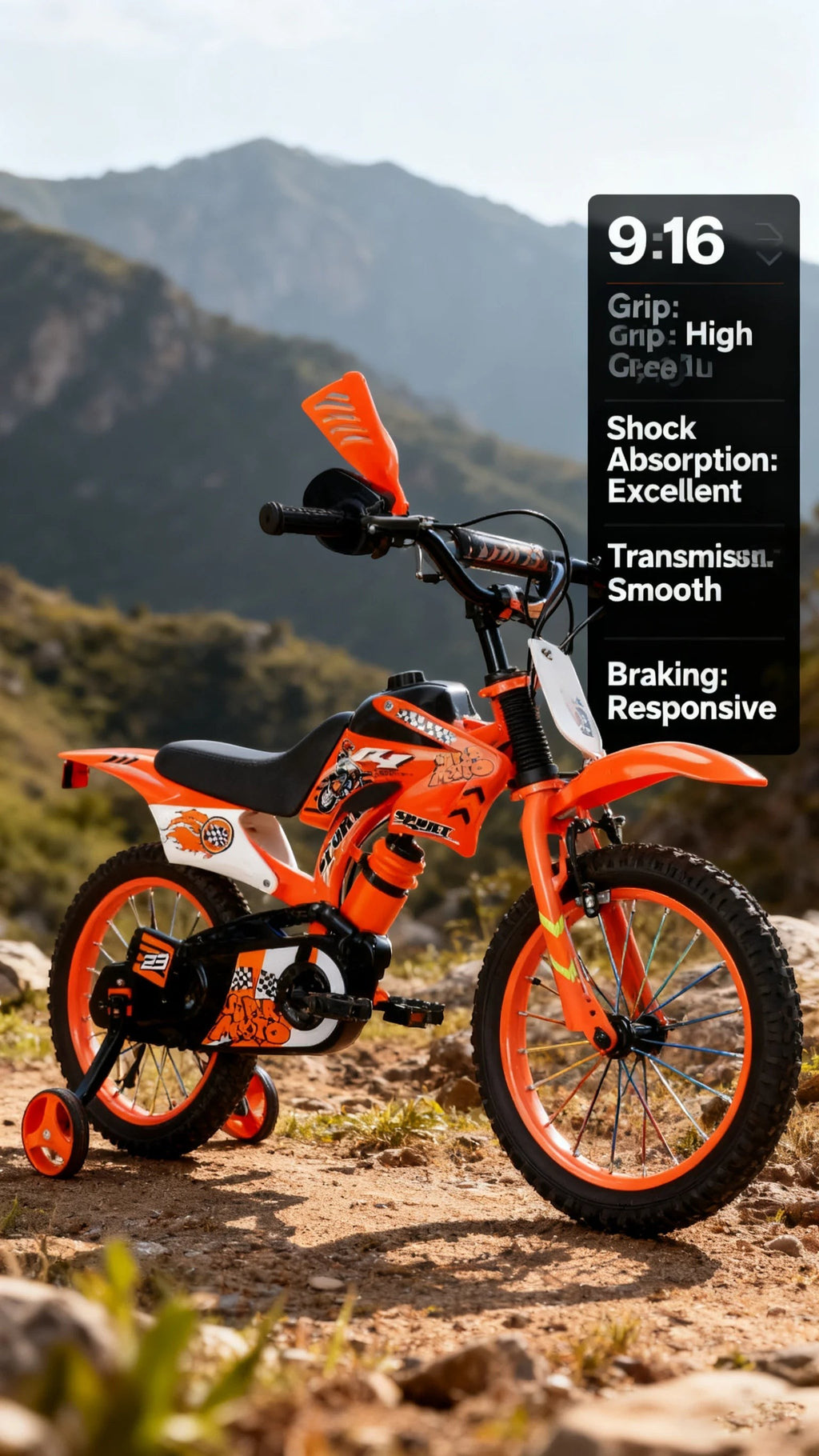 Ride & Spin Co. | 12"/16" Off-Road Motorcycle-Style Kids Bike | From $235.99