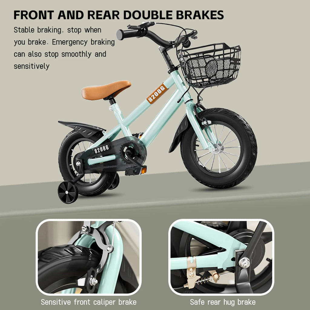 Keenso | 14"/16" Girls Kids Bike with Training Wheels & Basket | From $139.99
