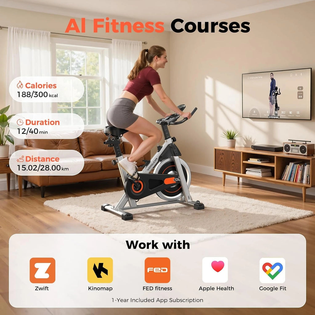 YOSUDA Magnetic Exercise Bike 300LB