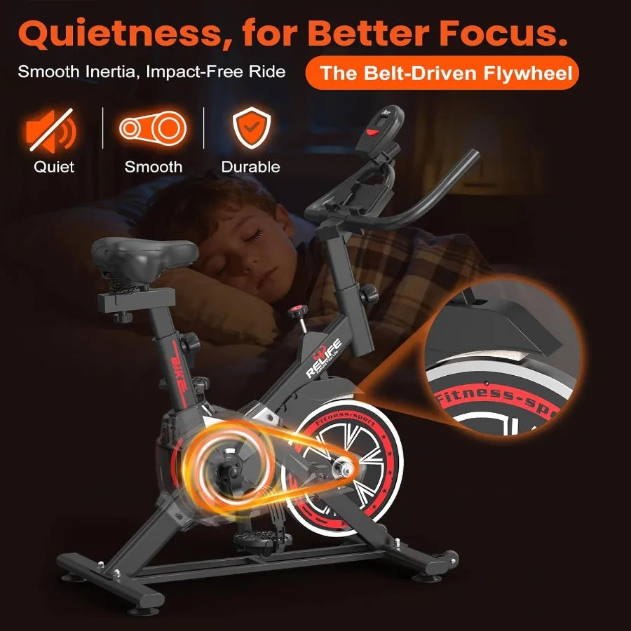 Adjustable Silent Belt Indoor Cycling Bike