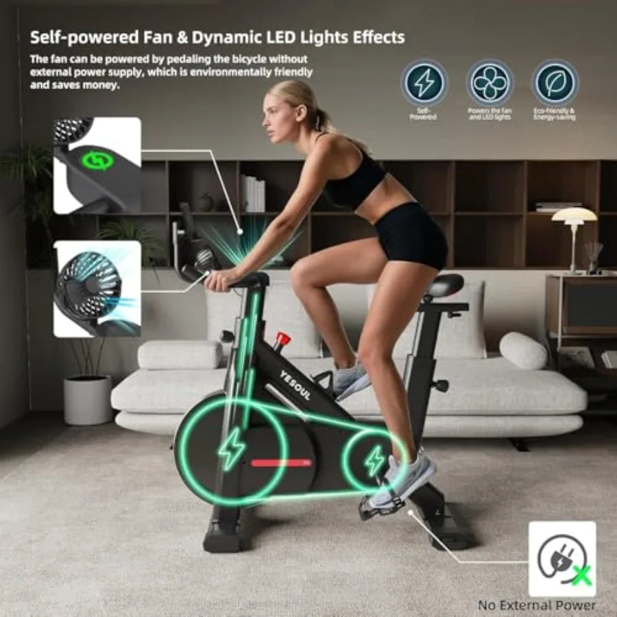Self-Powered Magnetic Indoor Exercise Bike