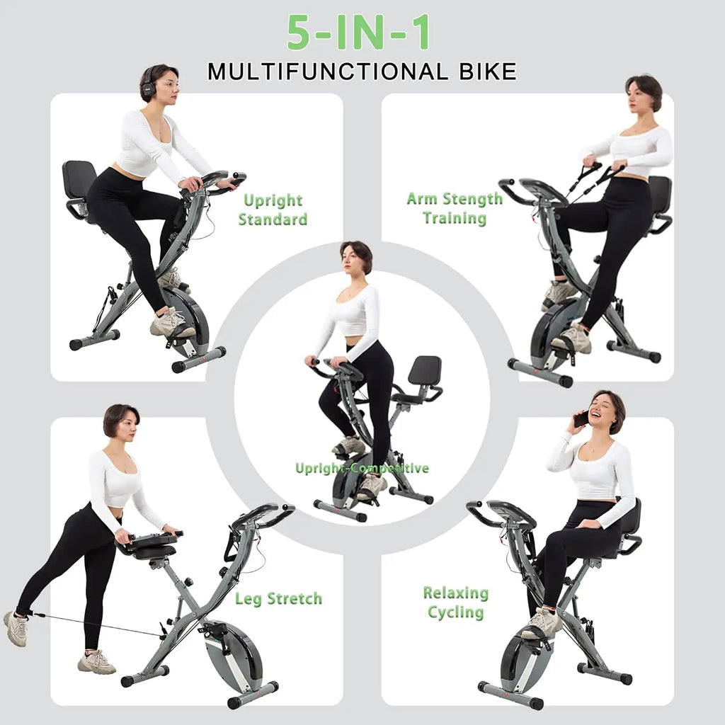 5-in-1 Folding Exercise Bike 350LB