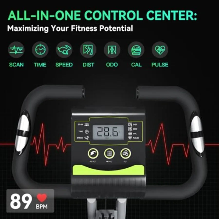 16-Level Magnetic Folding Exercise Bike