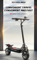 Ride & Spin Co. black foldable electric scooter with dual 3200W motors, 10-inch tires, and hydraulic disc brakes.